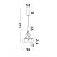 Triac Dimmable Sandy Black Aluminium & Opal Glass LED 49 Watt 220 - 240 Volt 2240Lm 3000K IP20 D: 36 H: 150 cm Adjustable height