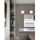 Sandy Black Aluminium & Opal Glass LED 8 Watt 220 - 240 Volt 400Lm 3000K IP20 D: 13 W: 13 H: 150 cm Adjustable Height 