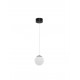 Sandy Black Aluminium & Opal Glass LED 8 Watt 220 - 240 Volt 400Lm 3000K IP20 D: 13 W: 13 H: 150 cm Adjustable Height 