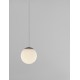 Sandy Black Aluminium & Opal Glass LED 8 Watt 220 - 240 Volt 400Lm 3000K IP20 D: 13 W: 13 H: 150 cm Adjustable Height 