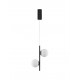 Sandy Black Aluminium & Opal Glass LED 16 Watt 220 - 240 Volt 800Lm 3000K IP20 L: 28.5 W: 13 H: 150 cm Adjustable Height 