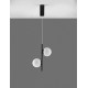 Sandy Black Aluminium & Opal Glass LED 16 Watt 220 - 240 Volt 800Lm 3000K IP20 L: 28.5 W: 13 H: 150 cm Adjustable Height 