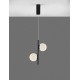Sandy Black Aluminium & Opal Glass LED 16 Watt 220 - 240 Volt 800Lm 3000K IP20 L: 28.5 W: 13 H: 150 cm Adjustable Height 