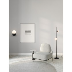 Sandy Black Aluminium & Opal Glass LED 8 Watt 220 - 240 Volt 400Lm 3000K IP20 L: 17.5 W: 13 H: 20 cm 