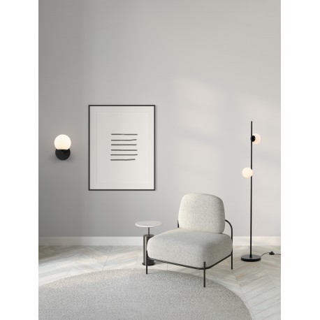 Sandy Black Aluminium & Opal Glass LED 8 Watt 220 - 240 Volt 400Lm 3000K IP20 L: 17.5 W: 13 H: 20 cm 