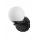 Sandy Black Aluminium & Opal Glass LED 8 Watt 220 - 240 Volt 400Lm 3000K IP20 L: 17.5 W: 13 H: 20 cm 