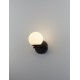 Sandy Black Aluminium & Opal Glass LED 8 Watt 220 - 240 Volt 400Lm 3000K IP20 L: 17.5 W: 13 H: 20 cm 