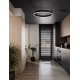 Triac Dimmable Sandy Black Aluminium & Acrylic LED 46 Watt 230 Volt 3700Lm 3000K IP20 D: 60 W: 1.2 H: 18 cm 