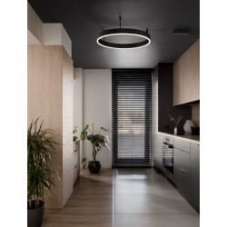 Triac Dimmable Sandy Black Aluminium & Acrylic LED 46 Watt 230 Volt 3700Lm 3000K IP20 D: 60 W: 1.2 H: 18 cm 