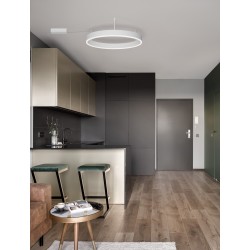 Triac Dimmable Sandy White Aluminium & Acrylic LED 46 Watt 230 Volt 3700Lm 3000K IP20 D: 60 W: 1.2 H: 18 cm 