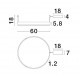 Triac Dimmable Sandy White Aluminium & Acrylic LED 46 Watt 230 Volt 3700Lm 3000K IP20 D: 60 W: 1.2 H: 18 cm 