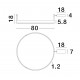 Triac Dimmable Brass Gold Aluminium & Acrylic LED 50 Watt 230 Volt 4166Lm 3000K IP20 D: 80 W: 1.2 H: 18 cm 