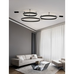 Triac Dimmable Sandy Black Aluminium & Acrylic LED 60 Watt 230 Volt 4552Lm 3000K IP20 D: 100 W: 1.2 H: 18 cm 