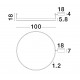 Triac Dimmable Sandy White Aluminium & Acrylic LED 60 Watt 230 Volt 4552Lm 3000K IP20 D: 100 W: 1.2 H: 18 cm 
