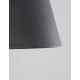 Sandy Black Metal White Diffuser Inside LED 33 Watt 230 Volt 1680Lm 3000K IP20 D: 45 H1: 22 H2: 120 cm Adjustable Height 