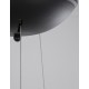 Sandy Black Metal White Diffuser Inside LED 33 Watt 230 Volt 1680Lm 3000K IP20 D: 45 H1: 22 H2: 120 cm Adjustable Height 