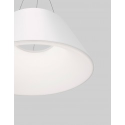 Sandy White Metal White Diffuser Inside LED 33 Watt 230 Volt 1680Lm 3000K IP20 D: 45 H1: 22 H2: 120 cm Adjustable Height 