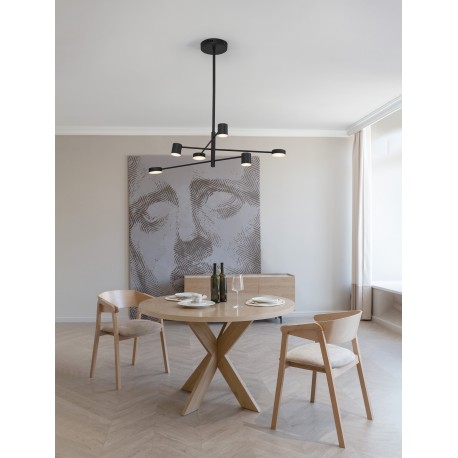 Triac Dimmable Black Aluminium & Acrylic LED 28 Watt 230 Volt 594Lm 3000K IP20 D: 100 H: 95 cm Rotatable Fixed Height 