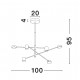 Triac Dimmable Black Aluminium & Acrylic LED 28 Watt 230 Volt 594Lm 3000K IP20 D: 100 H: 95 cm Rotatable Fixed Height 