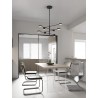 Triac Dimmable Black Aluminium & Acrylic LED 40 Watt 230 Volt 690Lm 3000K IP20 D: 100 H: 110 cm Rotatable Fixed Height