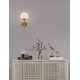 Brass Gold Metal Opal Glass LED E27 1x12 Watt 230 Volt IP20 Bulb Excluded D: 15 W: 18.5 H: 30 cm 