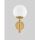 Brass Gold Metal Opal Glass LED E27 1x12 Watt 230 Volt IP20 Bulb Excluded D: 15 W: 18.5 H: 30 cm 