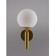Brass Gold Metal Opal Glass LED E27 1x12 Watt 230 Volt IP20 Bulb Excluded D: 15 W: 18.5 H: 30 cm 