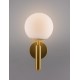 Brass Gold Metal Opal Glass LED E27 1x12 Watt 230 Volt IP20 Bulb Excluded D: 15 W: 18.5 H: 30 cm 