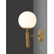 Brass Gold Metal Opal Glass LED E27 1x12 Watt 230 Volt IP20 Bulb Excluded D: 15 W: 18.5 H: 30 cm 