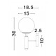 Brass Gold Metal Opal Glass LED E27 1x12 Watt 230 Volt IP20 Bulb Excluded D: 15 W: 18.5 H: 30 cm 