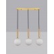 Brass Gold Metal Opal Glass LED E27 3x12 Watt 230 Volt IP20 Bulb Excluded L: 60 W: 15 H: 155 cm Adjustable height 