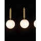 Brass Gold Metal Opal Glass LED E27 3x12 Watt 230 Volt IP20 Bulb Excluded L: 60 W: 15 H: 155 cm Adjustable height 