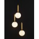 Brass Gold Metal Opal Glass LED E27 3x12 Watt 230 Volt IP20 Bulb Excluded D: 35 H: 155 cm Adjustable height 