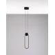 Sandy Black Aluminium & Acrylic LED 11 Watt 230 Volt 770Lm 3000K IP20 L: 10 W: 1 H1: 38 H2: 150 cm Adjustable Height 