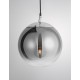 Gradient Smoke Glass Chrome Aluminium LED E27 1x12 Watt 230 Volt IP20 Bulb Excluded D: 20 H1: 23 H2: 120 cm Adjustable height 