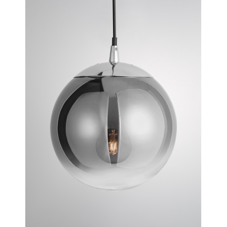 Gradient Smoke Glass Chrome Aluminium LED E27 1x12 Watt 230 Volt IP20 Bulb Excluded D: 20 H1: 23 H2: 120 cm Adjustable height 