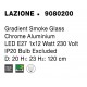 Gradient Smoke Glass Chrome Aluminium LED E27 1x12 Watt 230 Volt IP20 Bulb Excluded D: 20 H1: 23 H2: 120 cm Adjustable height 