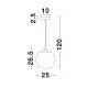 Gradient Copper Glass Chrome Aluminium LED E27 1x12 Watt 230 Volt IP20 Bulb Excluded D: 25 H1: 26.5 H2: 120 cm Adjustable heigh