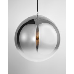 Gradient Smoke Glass Chrome Aluminium LED E27 1x12 Watt 230 Volt IP20 Bulb Excluded D: 30 H1: 33 H2: 120 cm Adjustable height 