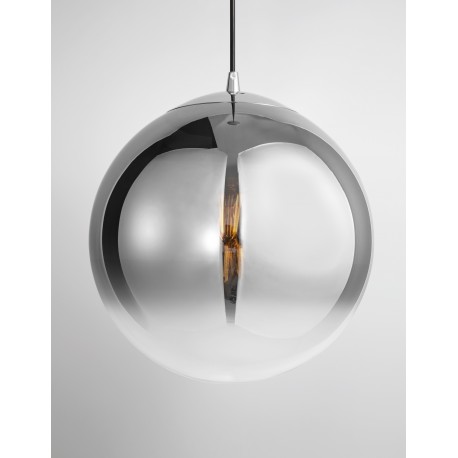 Gradient Smoke Glass Chrome Aluminium LED E27 1x12 Watt 230 Volt IP20 Bulb Excluded D: 30 H1: 33 H2: 120 cm Adjustable height 