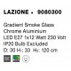 Gradient Smoke Glass Chrome Aluminium LED E27 1x12 Watt 230 Volt IP20 Bulb Excluded D: 30 H1: 33 H2: 120 cm Adjustable height 