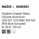 Gradient Copper Glass Chrome Aluminium LED E27 1x12 Watt 230 Volt IP20 Bulb Excluded D: 35 H1: 37 H2: 120 cm Adjustable height 