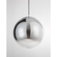 Gradient Smoke Glass Chrome Aluminium LED E27 1x12 Watt 230 Volt IP20 Bulb Excluded D: 40 H1: 43 H2: 120 cm Adjustable height 