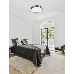 Sandy Black Aluminium & Acrylic LED 30 Watt 230 Volt 1825Lm 3000K IP20 D: 45 H: 6 cm 