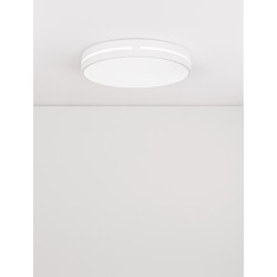 Sandy White Aluminium & Acrylic LED 30 Watt 230 Volt 1825Lm 3000K IP20 D: 45 H: 6 cm 