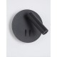 Sandy Black Steel & Aluminium Acrylic Switch On/Off LED Cree 9 Watt 230 Volt 780Lm 3000K IP20 D: 14 W: 5.7 H: 14 cm Rotating & 