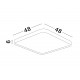 Sandy White Aluminium & Acrylic LED 30 Watt 230 Volt 1800Lm 3000K IP20 L: 48 W: 48 H: 6 cm 
