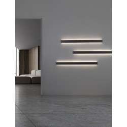 Sandy Black Aluminium LED 44 Watt 230 Volt 3124Lm 3000K IP44 L: 120 W: 2.7 H: 7.5 cm 