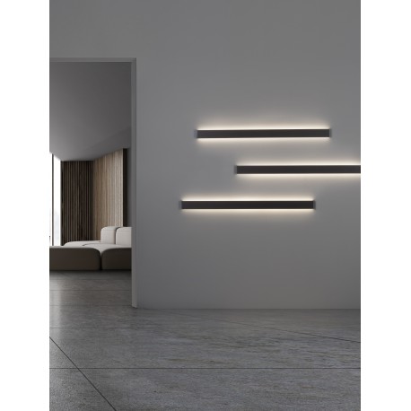 Sandy Black Aluminium LED 44 Watt 230 Volt 3124Lm 3000K IP44 L: 120 W: 2.7 H: 7.5 cm 
