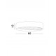 Triac Dimmable Sandy White Aluminium & Acrylic LED 60 Watt 230 Volt 3600Lm 3000K IP20 D: 60 H: 12 cm 